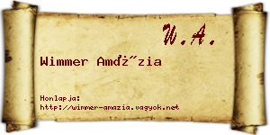 Wimmer Amázia névjegykártya
